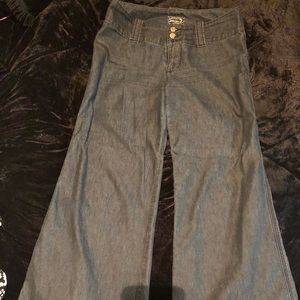 Flare denim pants